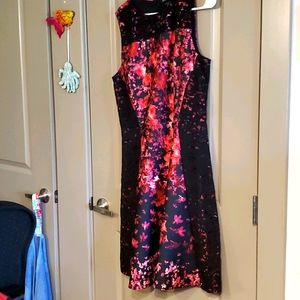 Pink and black dress